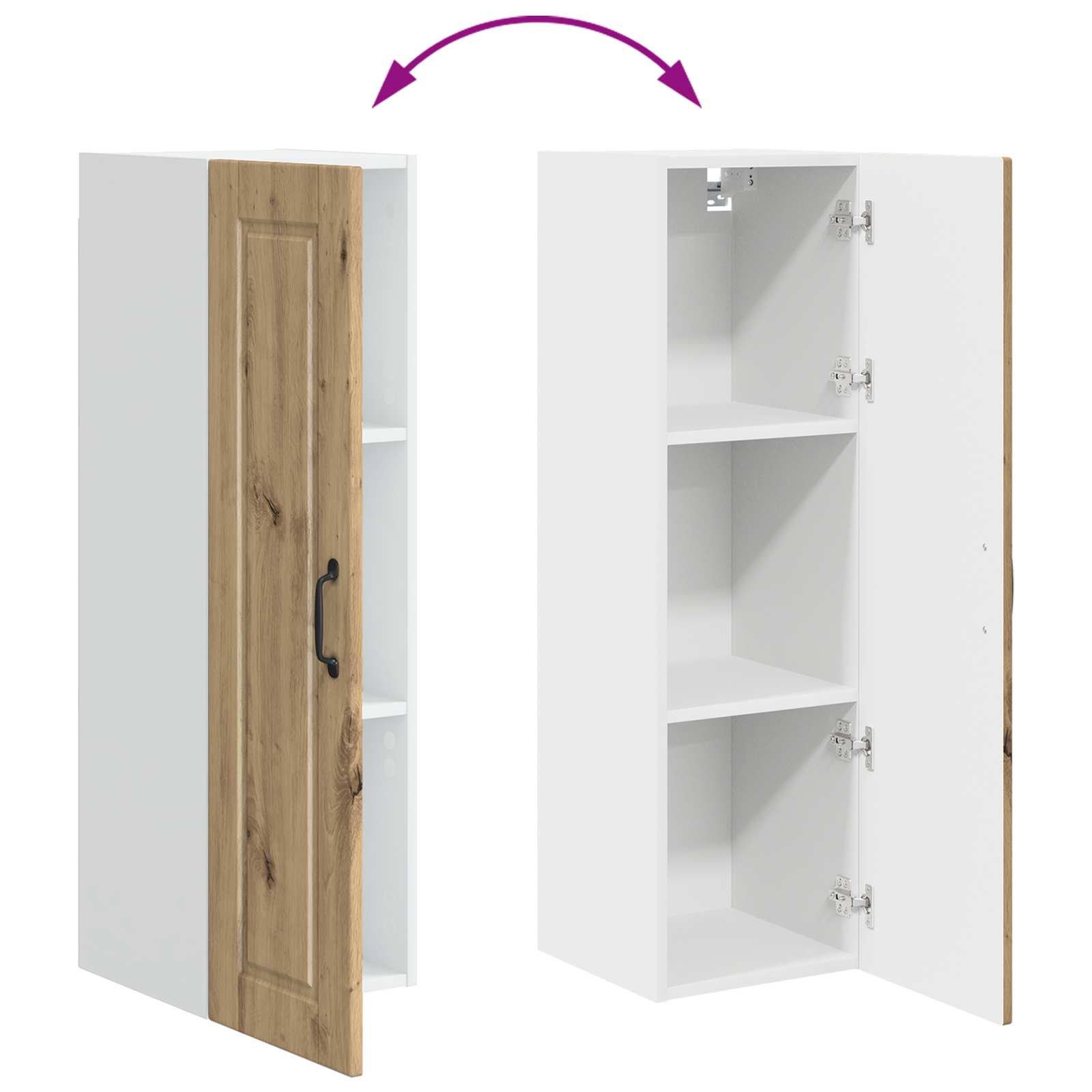 Köksskåp med hylla Artisan Ek 30 x 31 x 100 cm Konstruerat trä