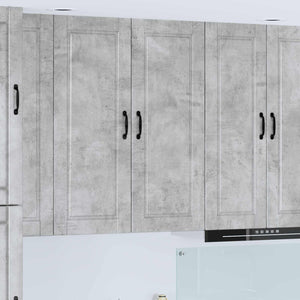 Köksskåp med hylla Betonggrå 40 x 31 x 100 cm Konstruerat trä