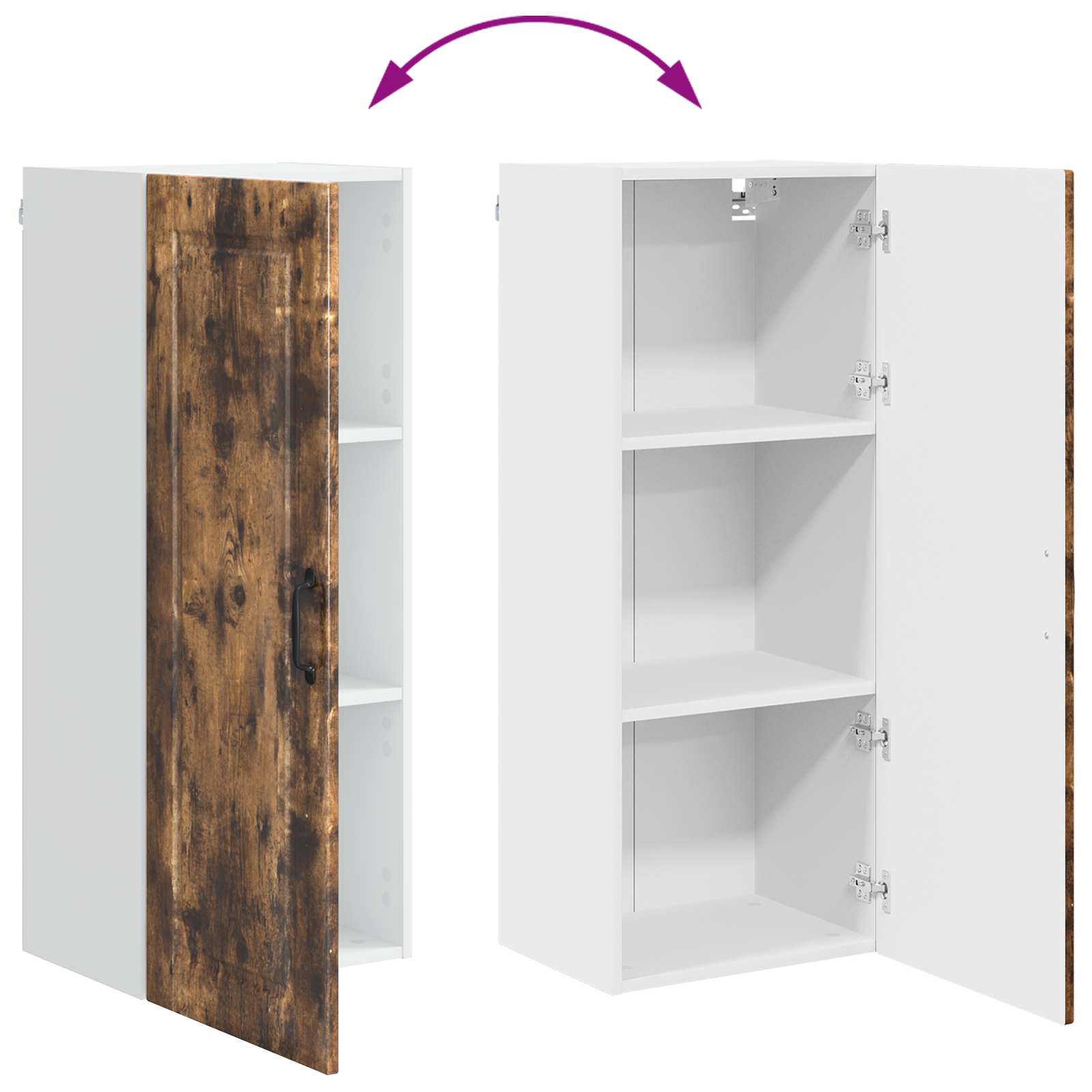 Köksskåp med hylla Rökt ek 40 x 31 x 100 cm Konstruerat trä