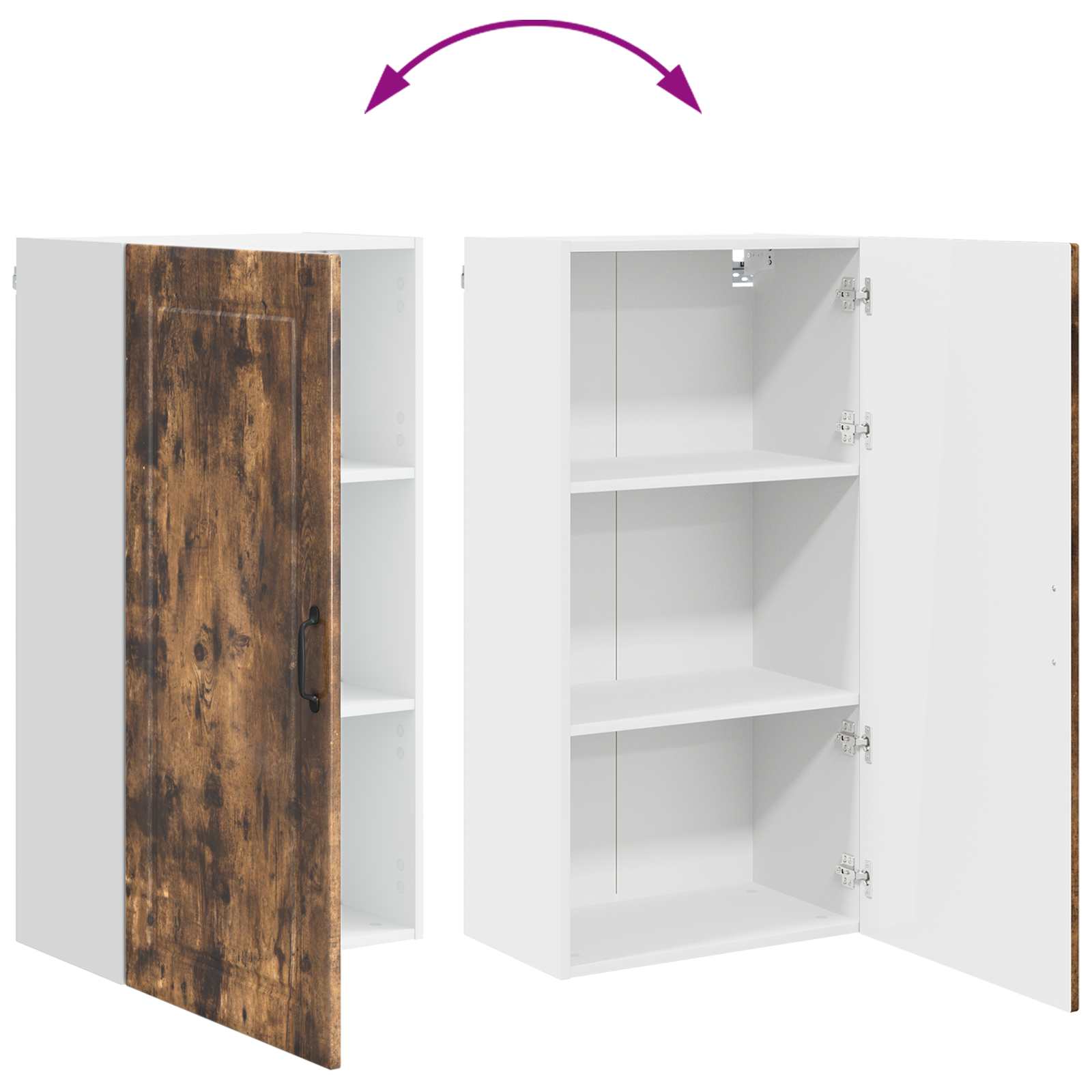 Köksskåp med hylla Rökt ek 50 x 31 x 100 cm Konstruerat trä