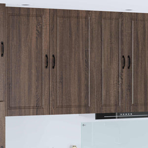 Köksskåp med hylla Brun Ek 50 x 31 x 100 cm Konstruerat trä