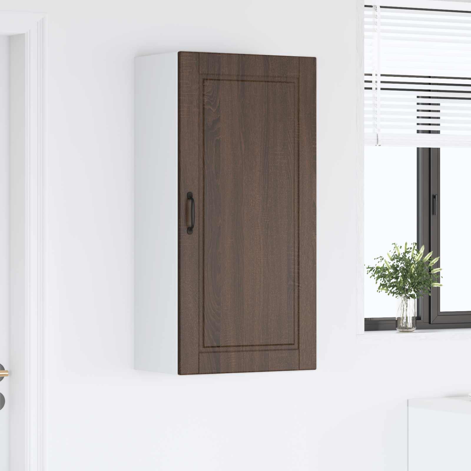 Köksskåp med hylla Brun Ek 50 x 31 x 100 cm Konstruerat trä