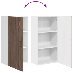 Köksskåp med hylla Brun Ek 50 x 31 x 100 cm Konstruerat trä