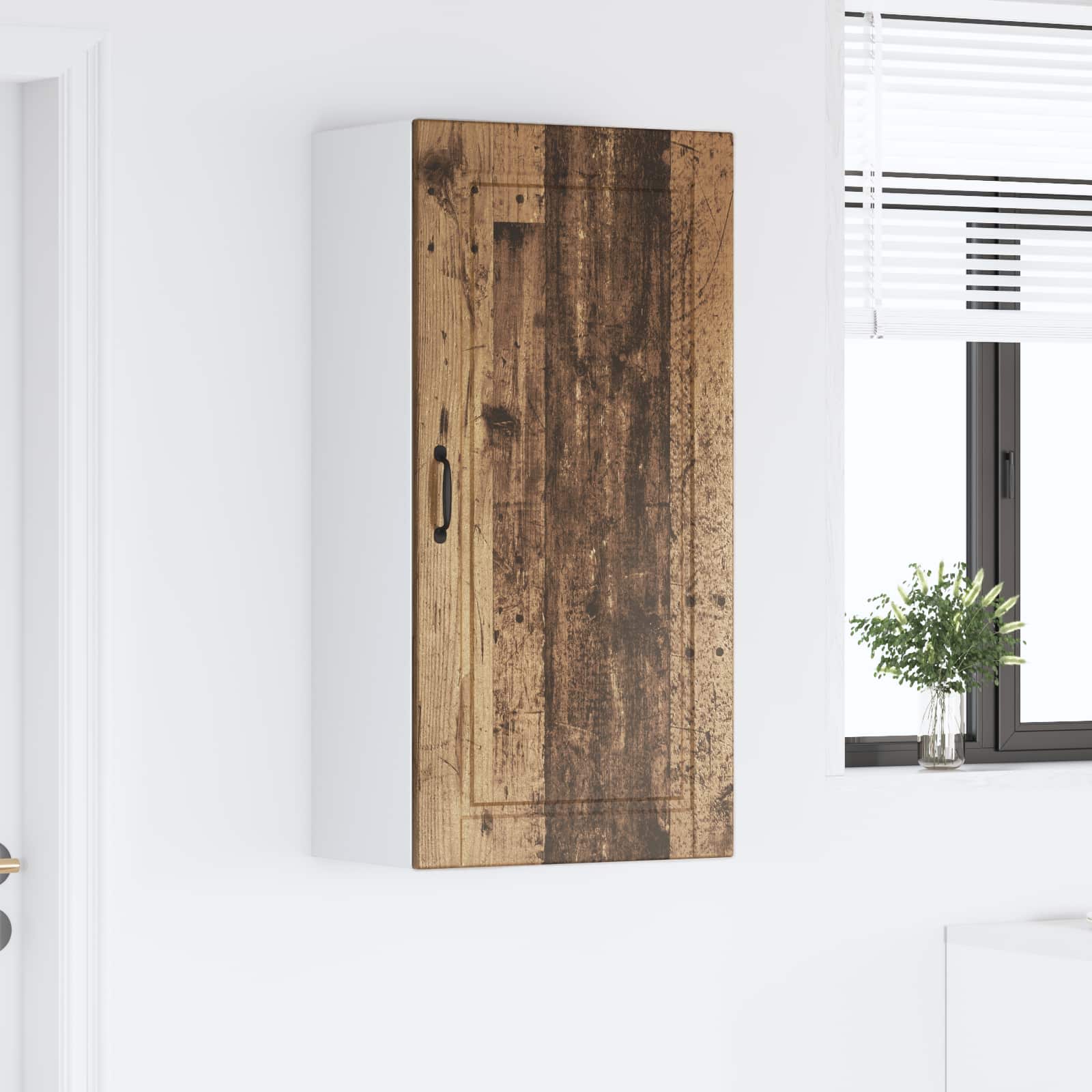 Köksskåp med hylla Gammalt trä 50 x 31 x 100 cm Konstruerat trä