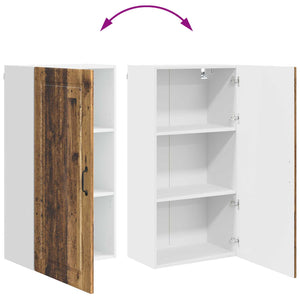 Köksskåp med hylla Gammalt trä 50 x 31 x 100 cm Konstruerat trä