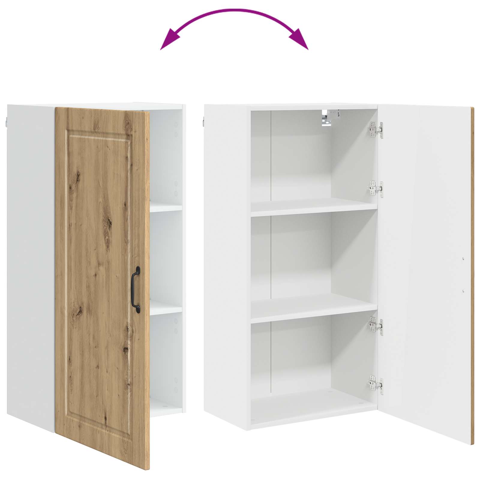 Köksskåp med hylla Artisan Ek 50 x 31 x 100 cm Konstruerat trä