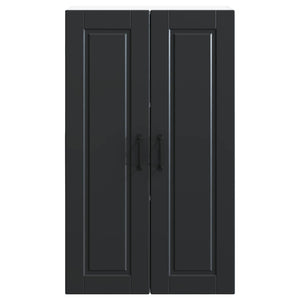 Köksskåp med hylla Svart 60 x 31 x 100 cm Konstruerat trä