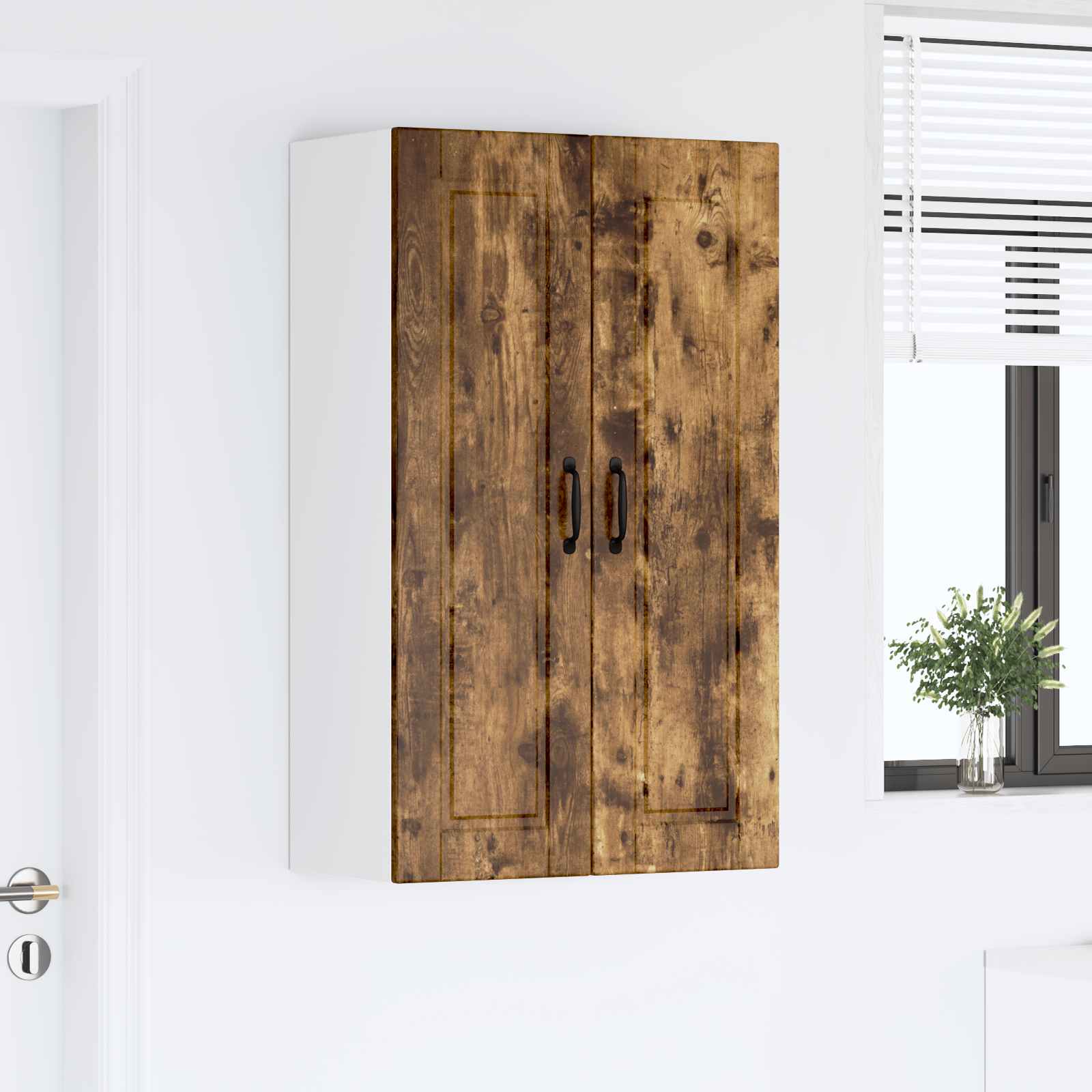 Köksskåp med hylla Rökt ek 60 x 31 x 100 cm Konstruerat trä