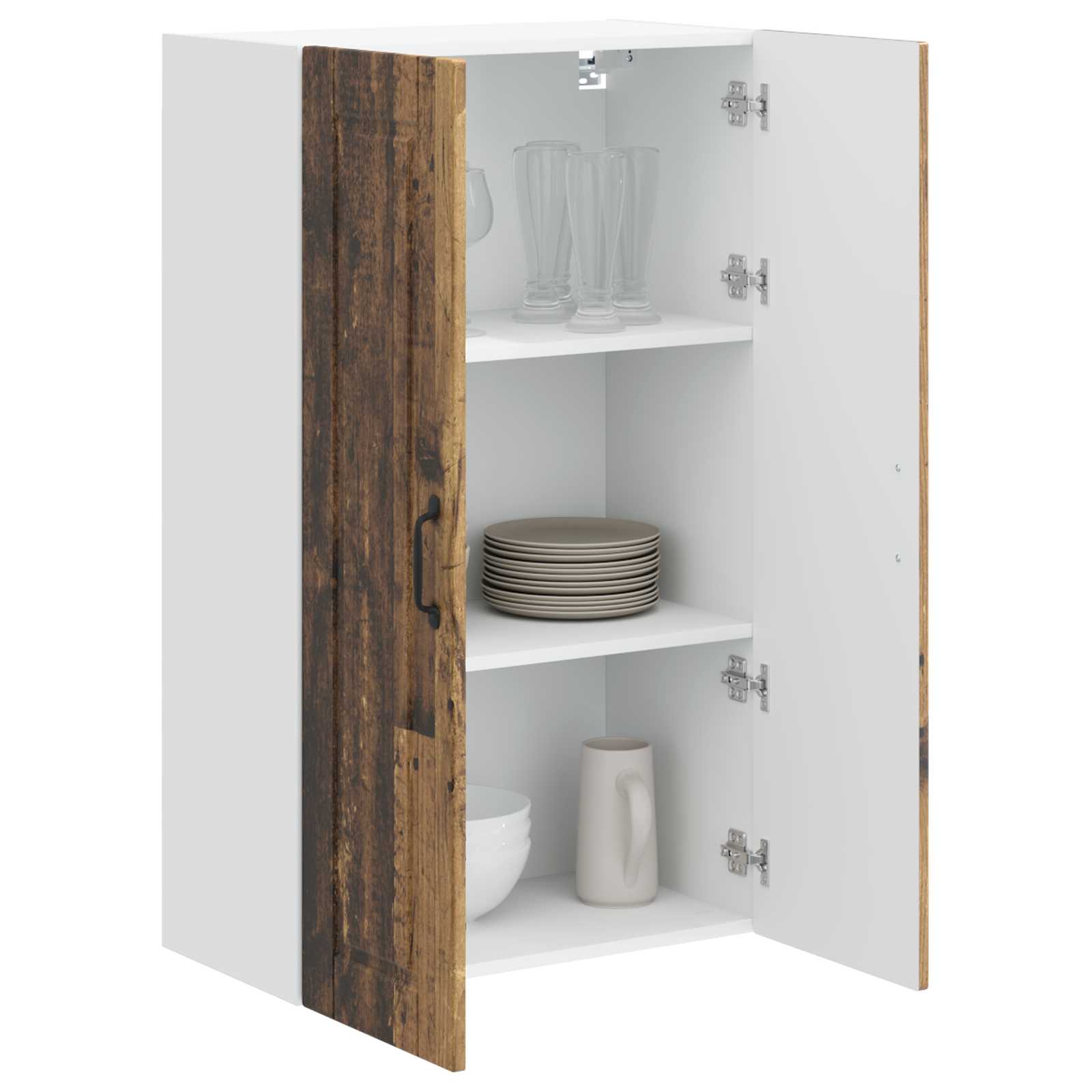 Köksskåp med hylla Gammalt trä 60 x 31 x 100 cm Konstruerat trä