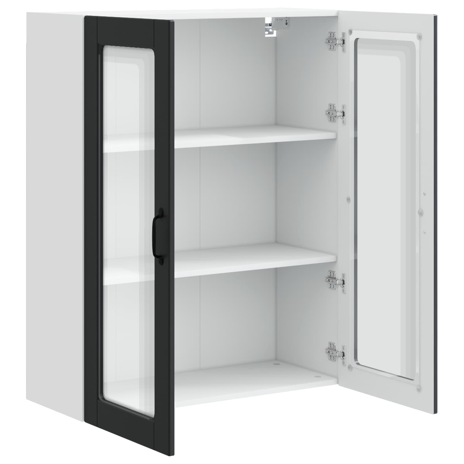 Köksskåp med hylla Svart 80 x 31 x 100 cm Konstruerat trä