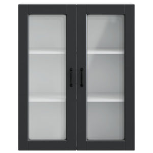 Köksskåp med hylla Svart 80 x 31 x 100 cm Konstruerat trä