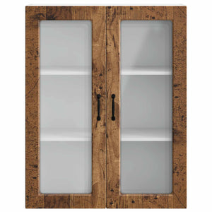 Köksskåp med hylla Gammalt trä 80 x 31 x 100 cm Konstruerat trä