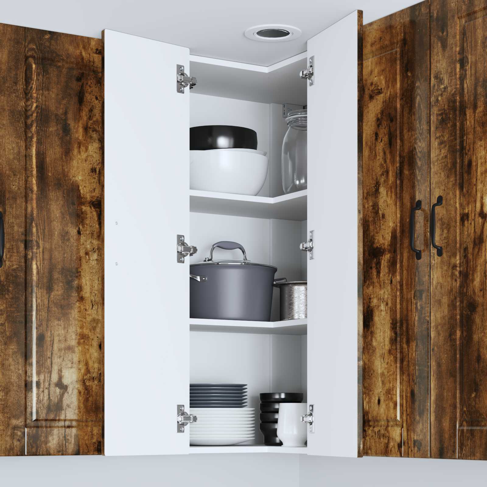 Köksskåp med hylla Rökt ek 57 x 57 x 100 cm Konstruerat trä