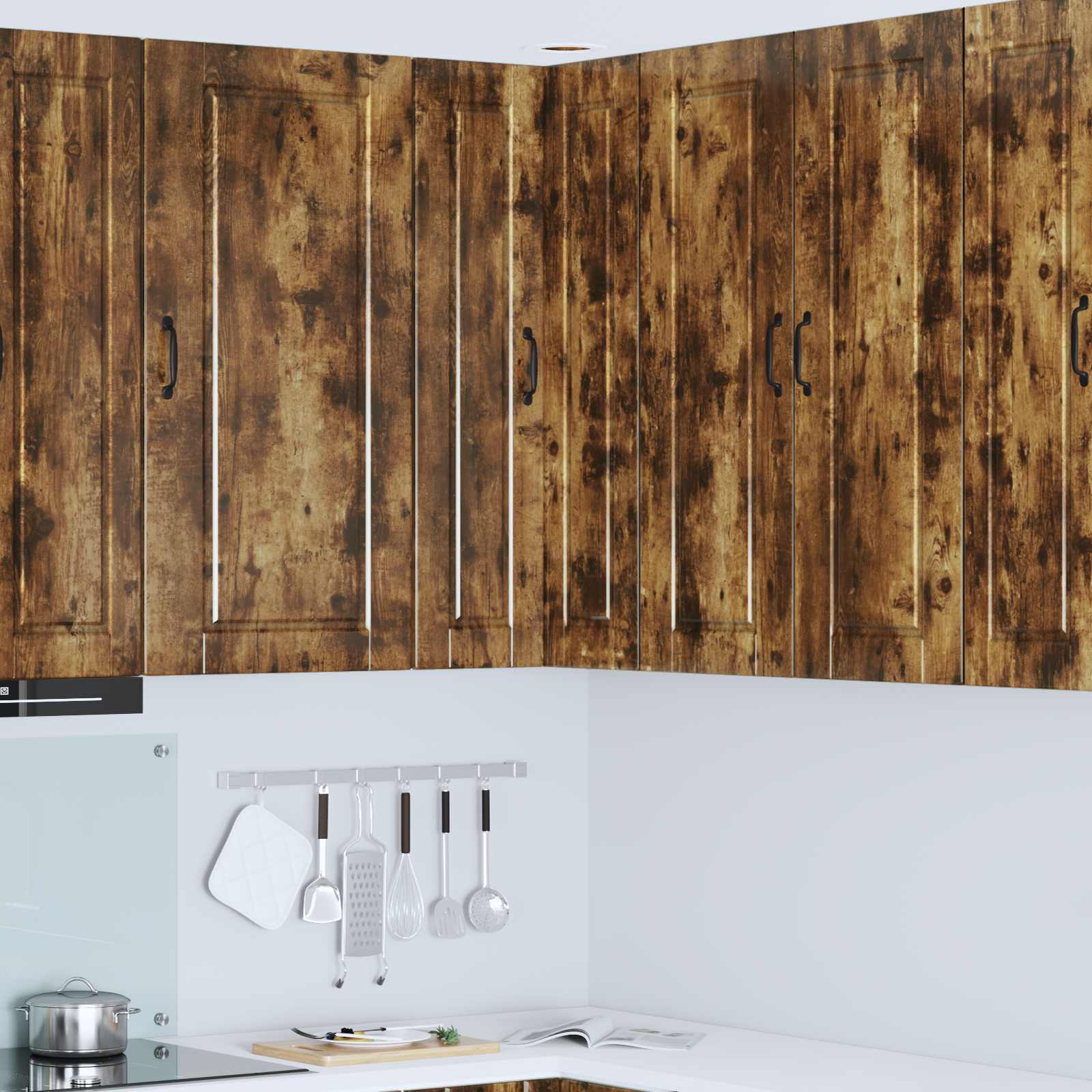 Köksskåp med hylla Rökt ek 57 x 57 x 100 cm Konstruerat trä