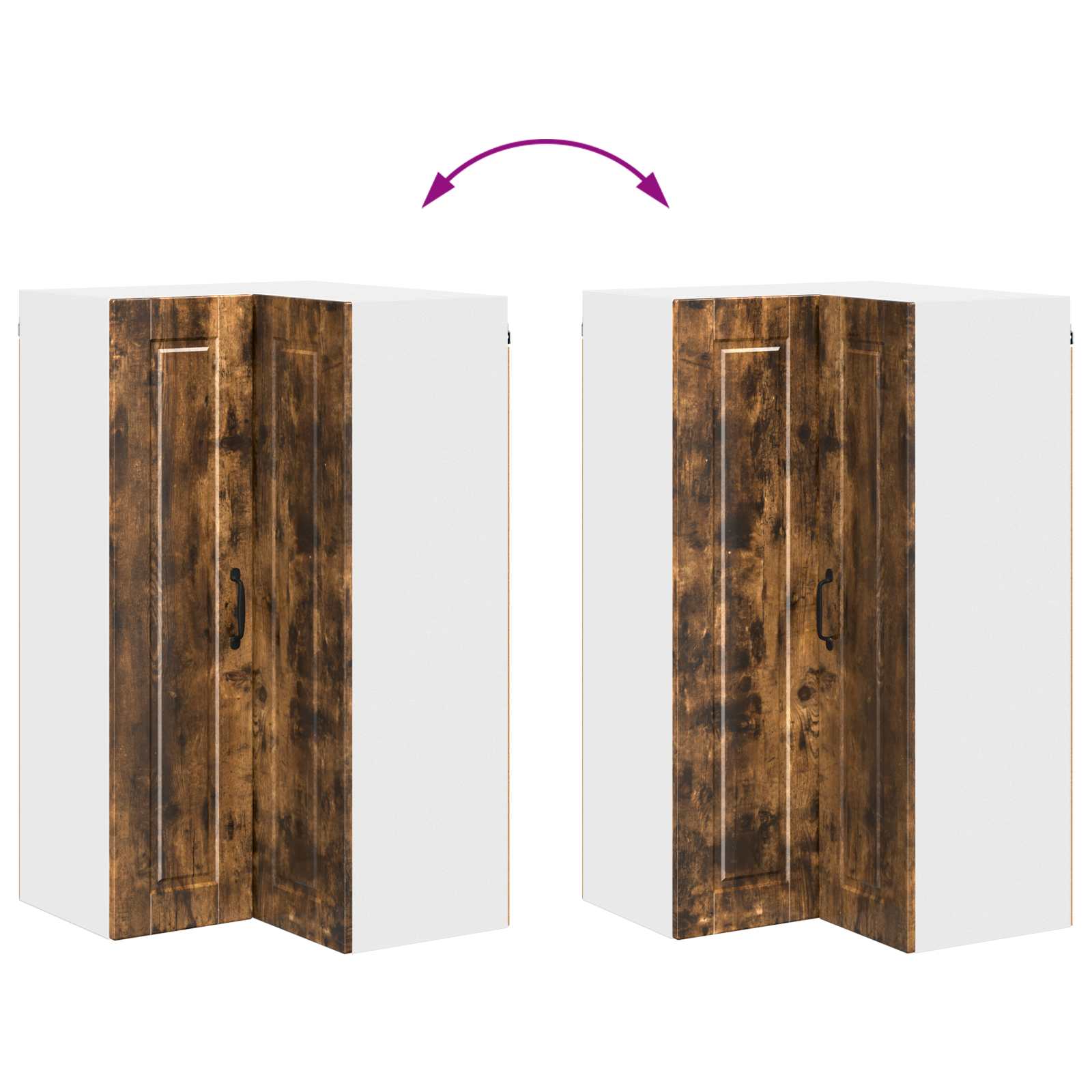 Köksskåp med hylla Rökt ek 57 x 57 x 100 cm Konstruerat trä