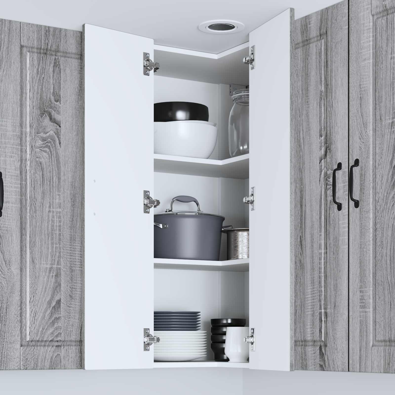 Köksskåp med hylla Grå Sonoma 57 x 57 x 100 cm Konstruerat trä