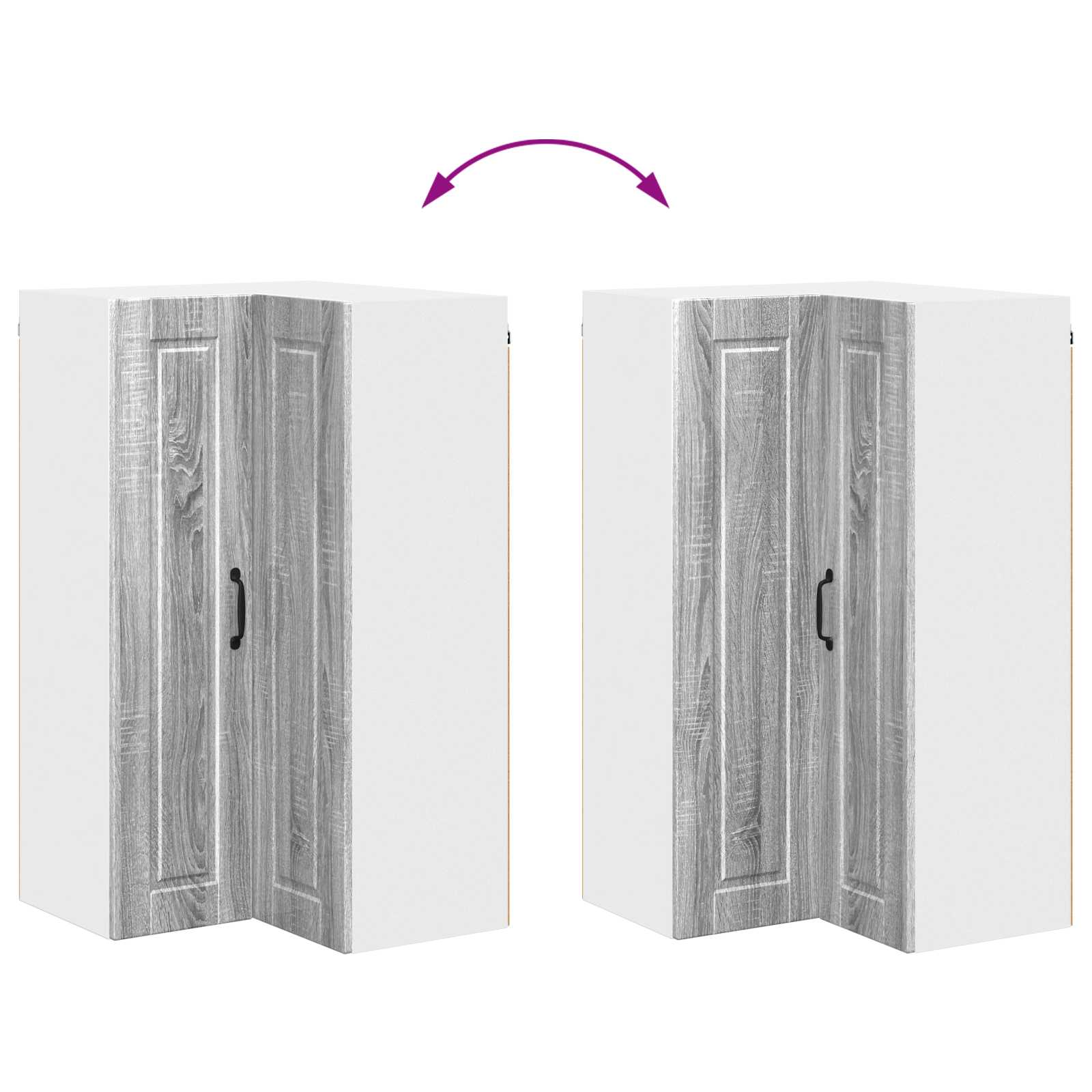 Köksskåp med hylla Grå Sonoma 57 x 57 x 100 cm Konstruerat trä