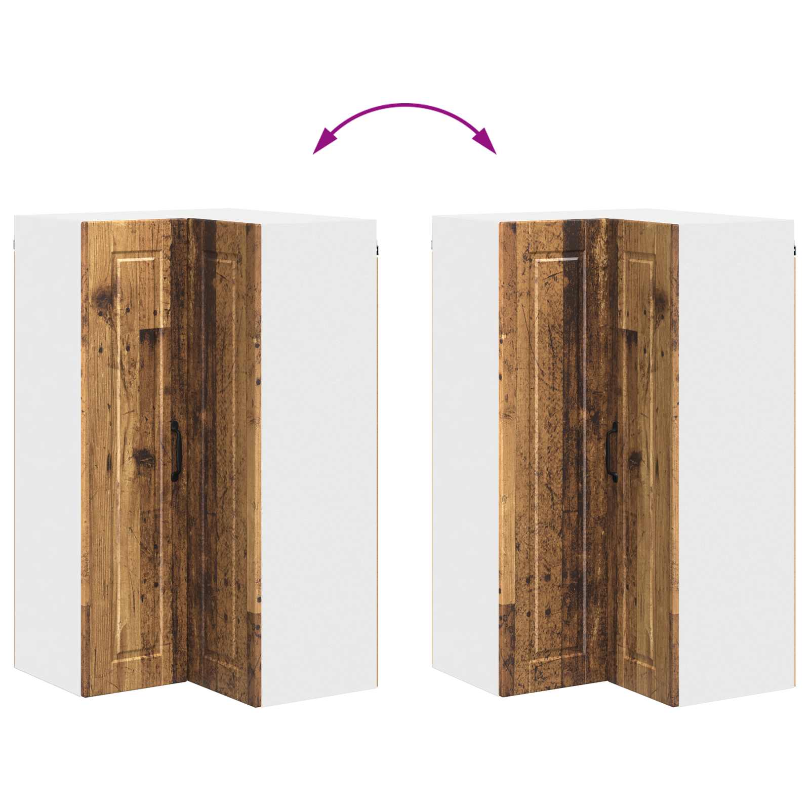 Köksskåp med hylla Gammalt trä 57 x 57 x 100 cm Konstruerat trä