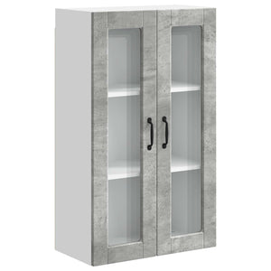 Köksskåp med hylla Betonggrå 60 x 31 x 100 cm Konstruerat trä