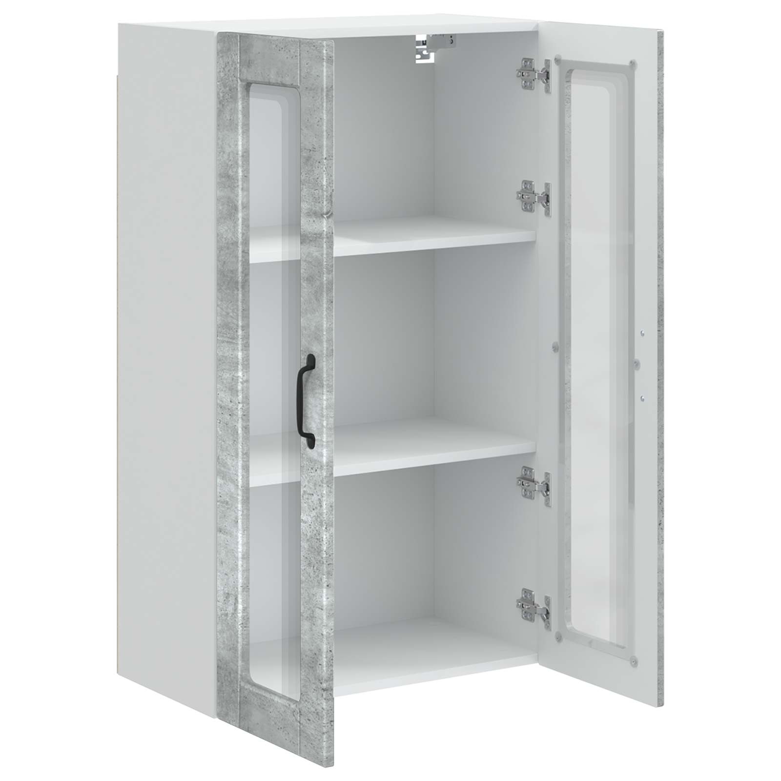 Köksskåp med hylla Betonggrå 60 x 31 x 100 cm Konstruerat trä