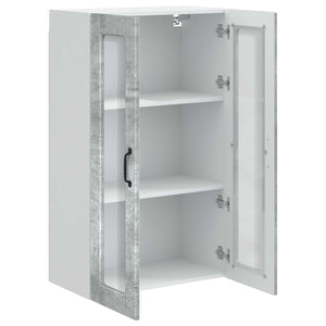 Köksskåp med hylla Betonggrå 60 x 31 x 100 cm Konstruerat trä