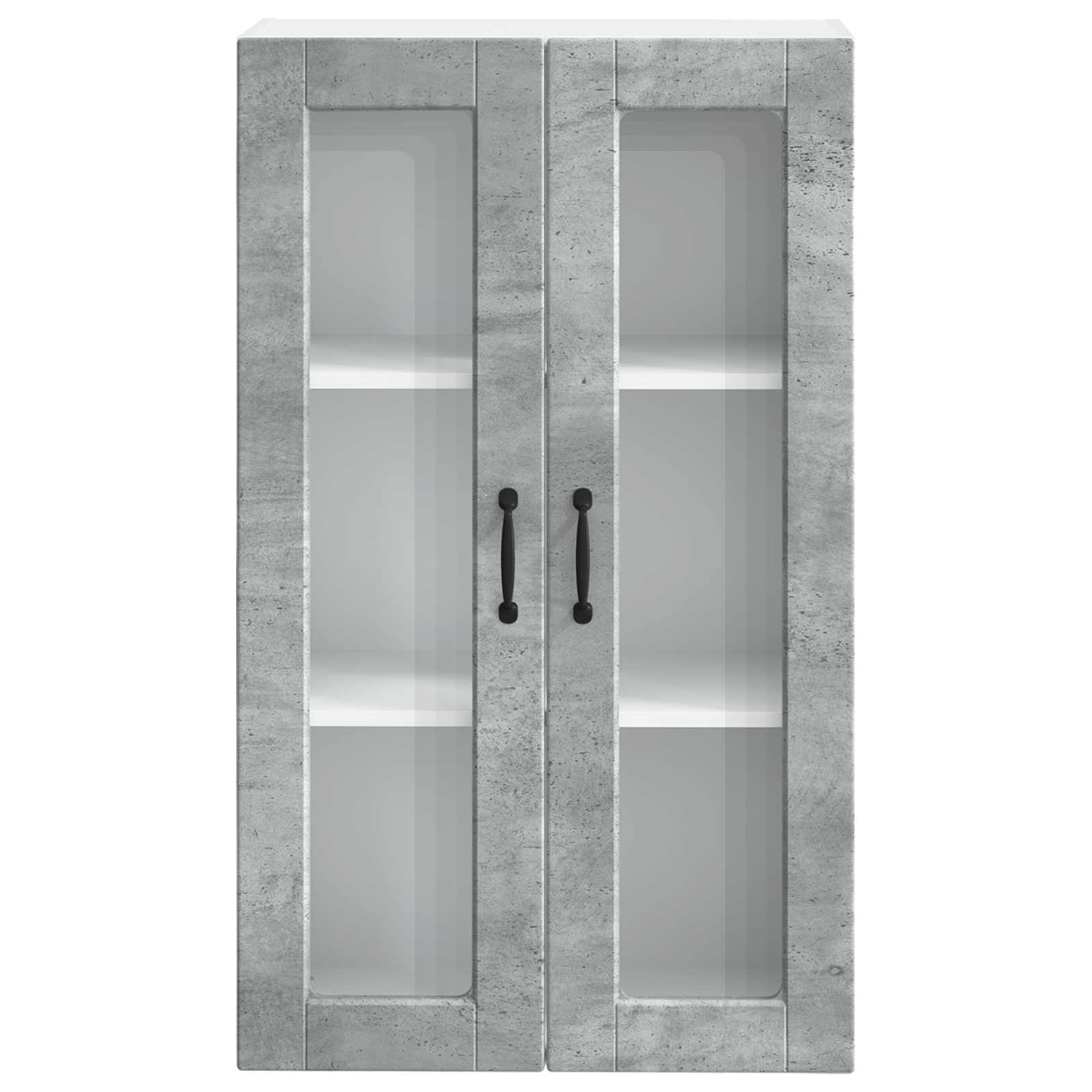 Köksskåp med hylla Betonggrå 60 x 31 x 100 cm Konstruerat trä