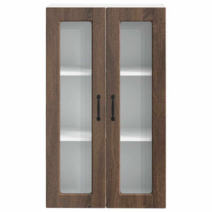 Köksskåp med hylla Brun Ek 60 x 31 x 100 cm Konstruerat trä