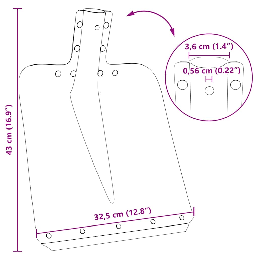 Skyffelhuvud Silver 41,5 x 32,5 cm Aluminium