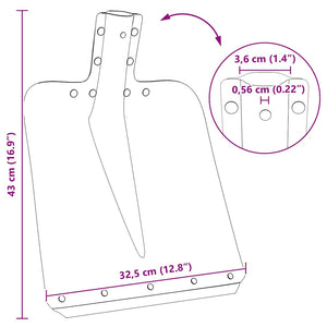 Skyffelhuvud Silver 41,5 x 32,5 cm Aluminium