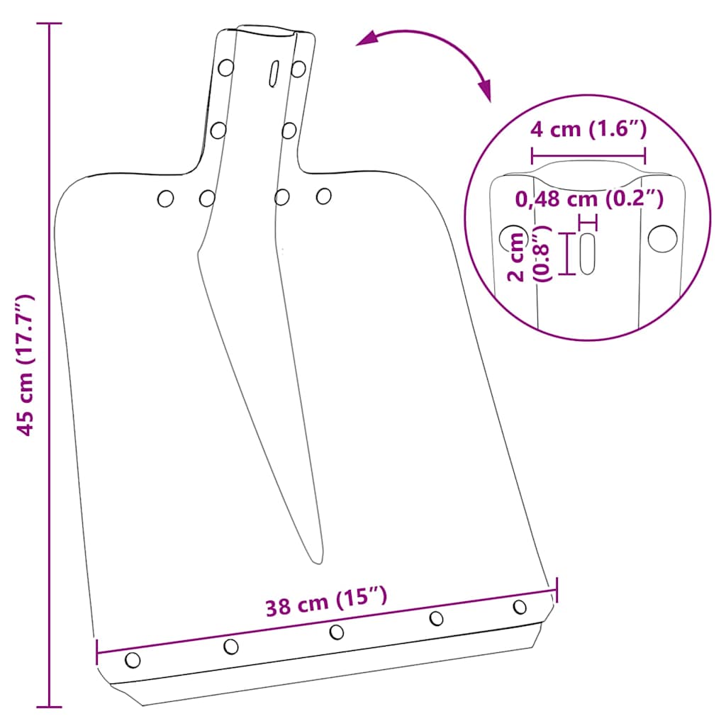 Skyffelhuvud Silver 45 x 38 cm Aluminium