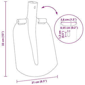 Skyffelhuvud Silver 33 x 21 cm Pulverlackerat stål