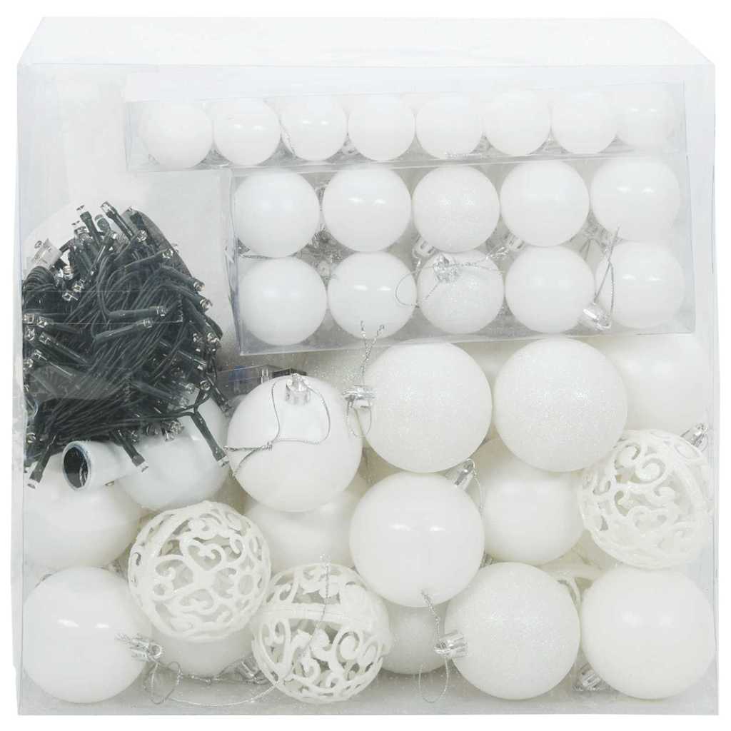 Julprydnad Set med 300 LED-lampor 120 pcs Vit Plast