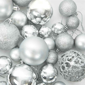 Julprydnad Set med 300 LED-lampor 120 pcs Silver Plast