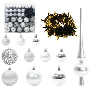 Julprydnad Set med 300 LED-lampor 120 pcs Silver Plast