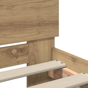 Sängram med huvudgavel Artisan Ek 75 x 190 cm Konstruerat trä