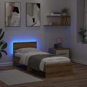 Sängram med huvudgavel Artisan Ek 75 x 190 cm Konstruerat trä