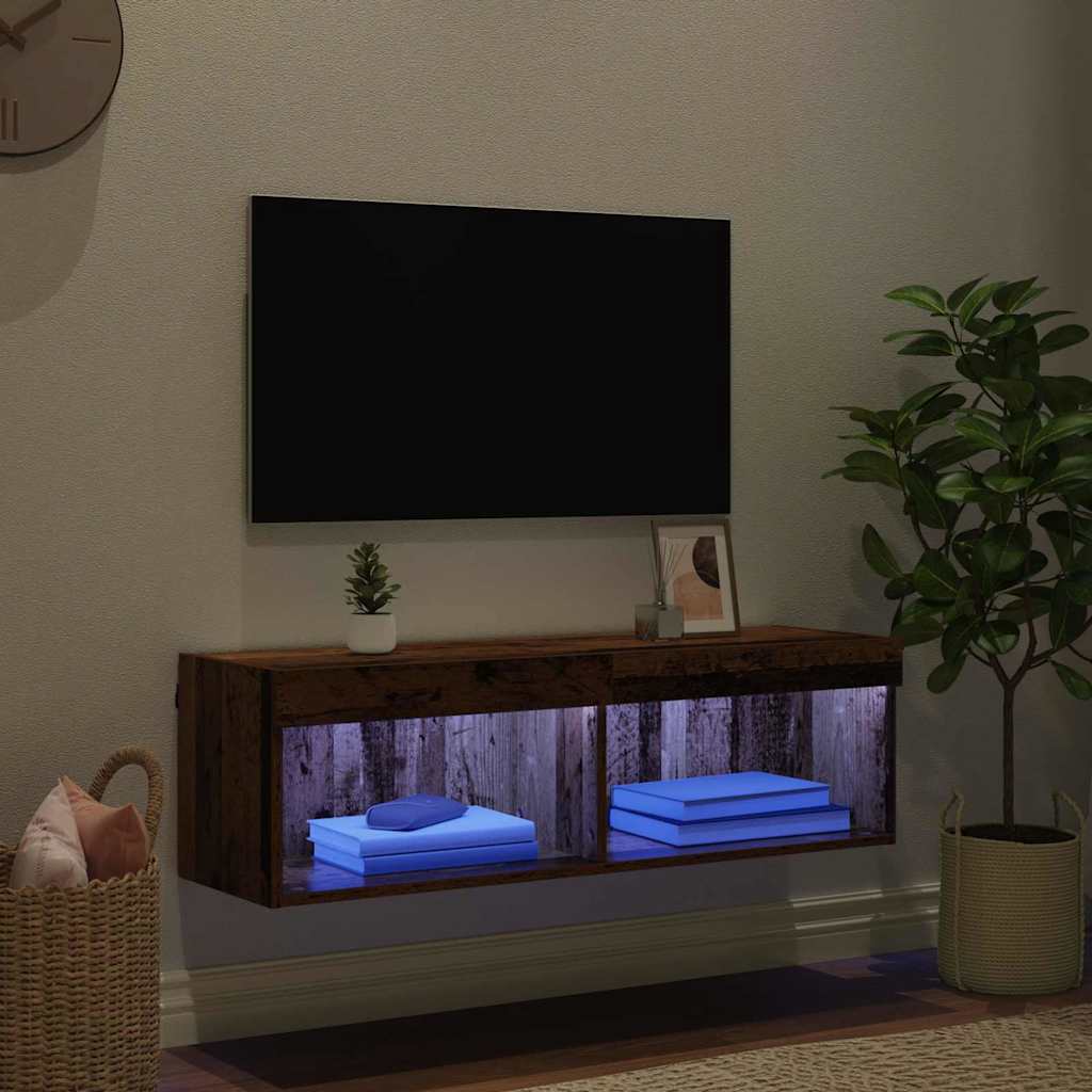 TV-bänkset Gammalt trä 100 x 30 x 30 cm Konstruerat trä