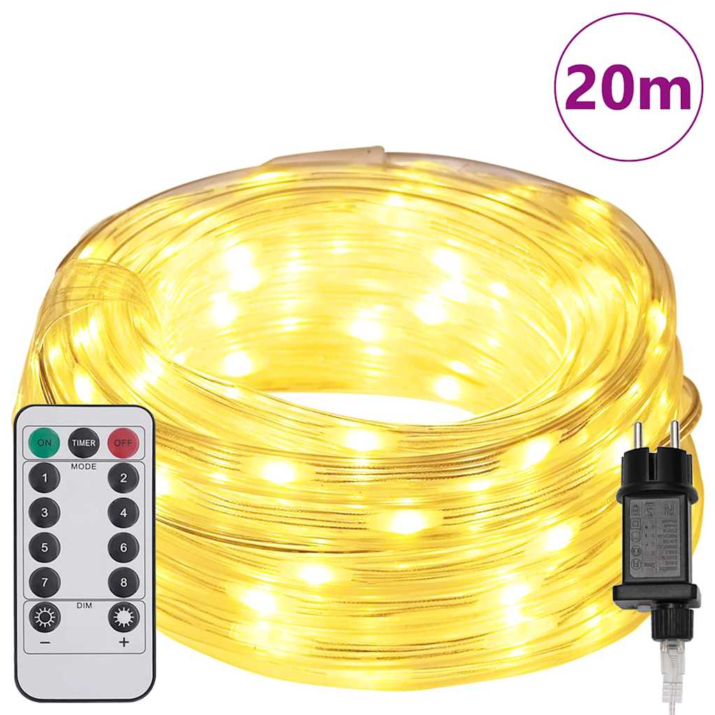 Ljuslina med 480 LED-lampor Varmvit 20 m PVC
