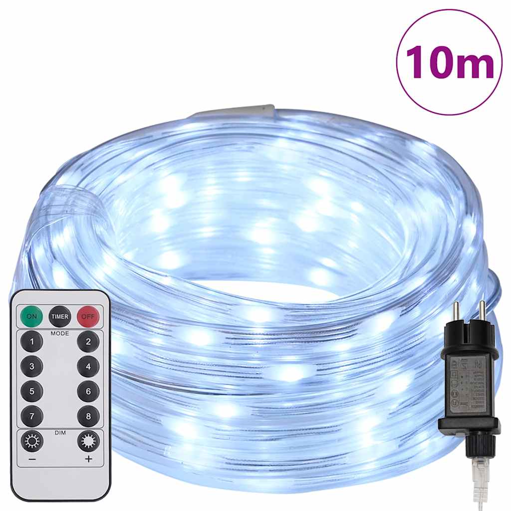Ljuslina med 240 LED-lampor Kall Vit 10 m PVC