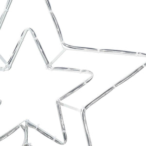 Julstjärna med 72 LED-lampor Kall Vit 51,5 x 50 x 0,65 cm Järn