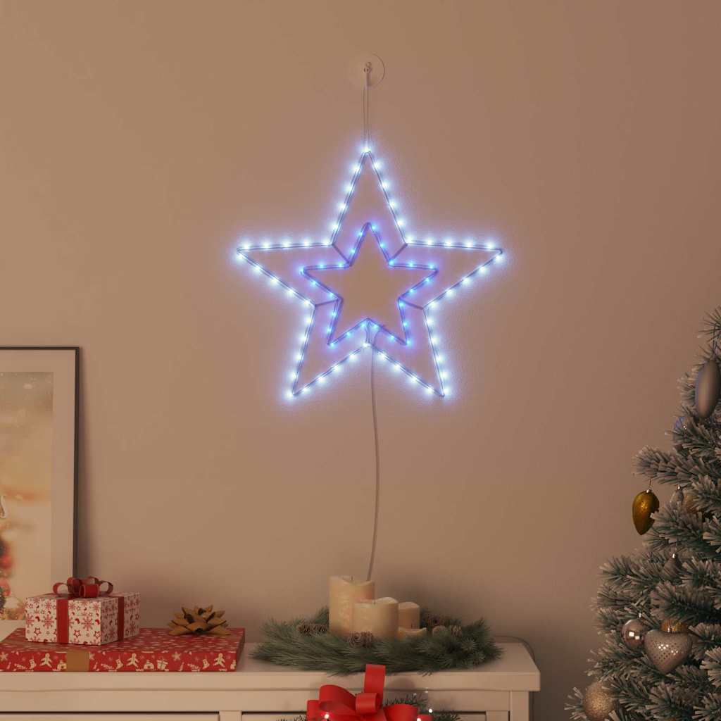 Julstjärna med 72 LED-lampor Kall Vit 51,5 x 50 x 0,65 cm Järn