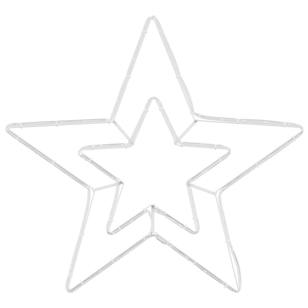 Julstjärna med 72 LED-lampor Kall Vit 51,5 x 50 x 0,65 cm Järn