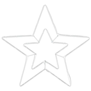 Julstjärna med 72 LED-lampor Kall Vit 51,5 x 50 x 0,65 cm Järn