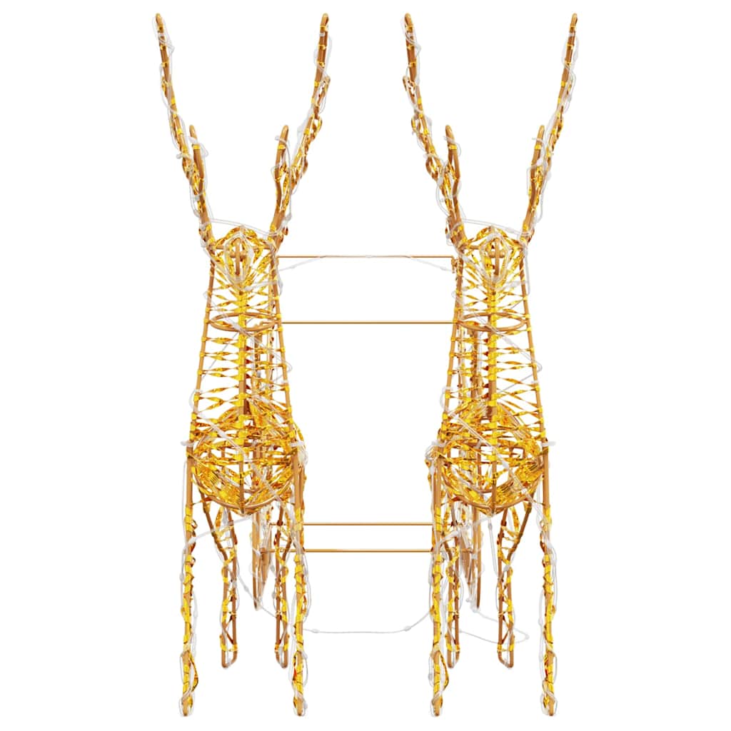 Ren Pull Släde med 160 LED-lampor Varmvit 30 x 12 x 55 cm PET