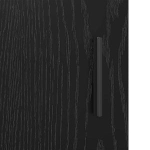 Badrumsmöbelset Svart Ek 35 x 37,5 x 188,5 cm Konstruerat trä