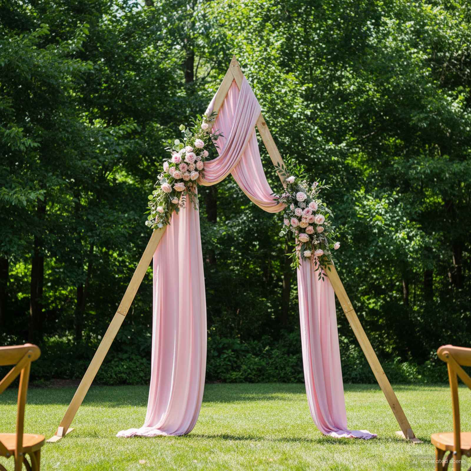Bröllopsbåge Ljusbrun 202 x 95 x 254 cm Massiv furu