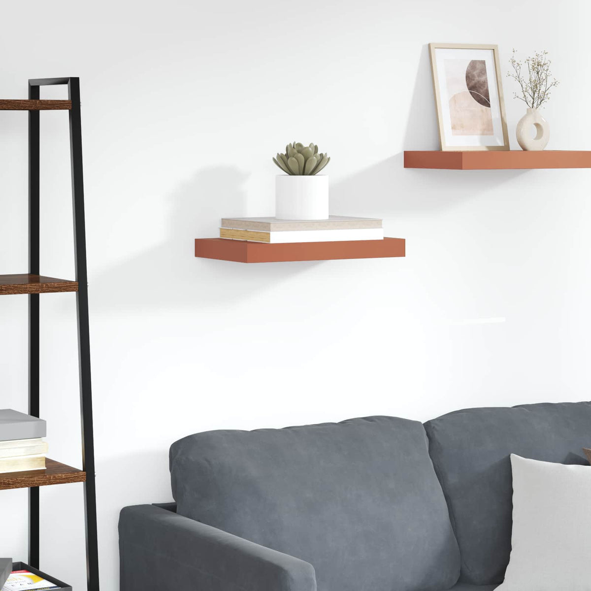 Vägg hylla Väggmonterat Röd 40 x 23,5 x 3,8 cm Konstruerat trä