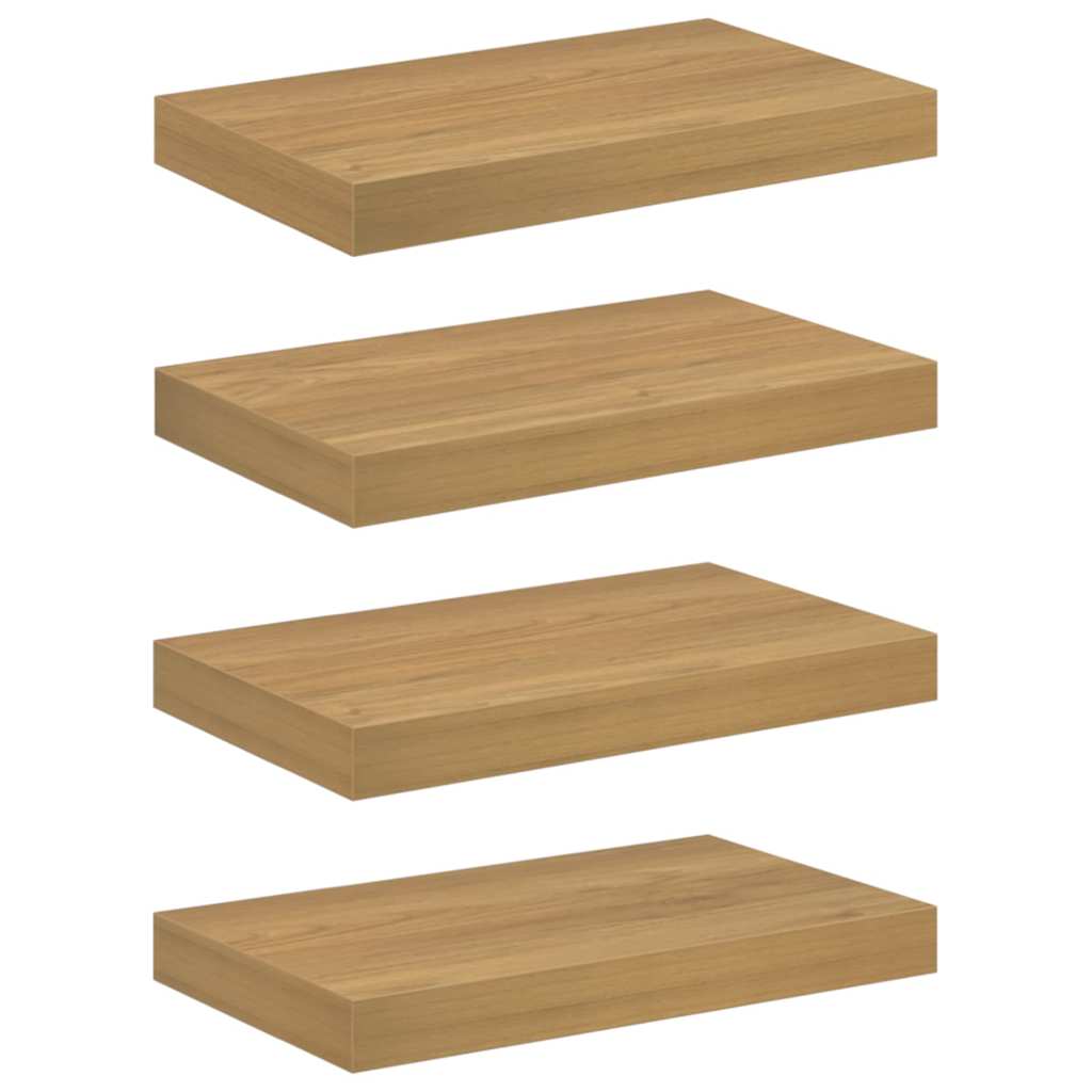 Vägg hylla 4 st Brun 40 x 23,5 x 3,8 cm Konstruerat trä