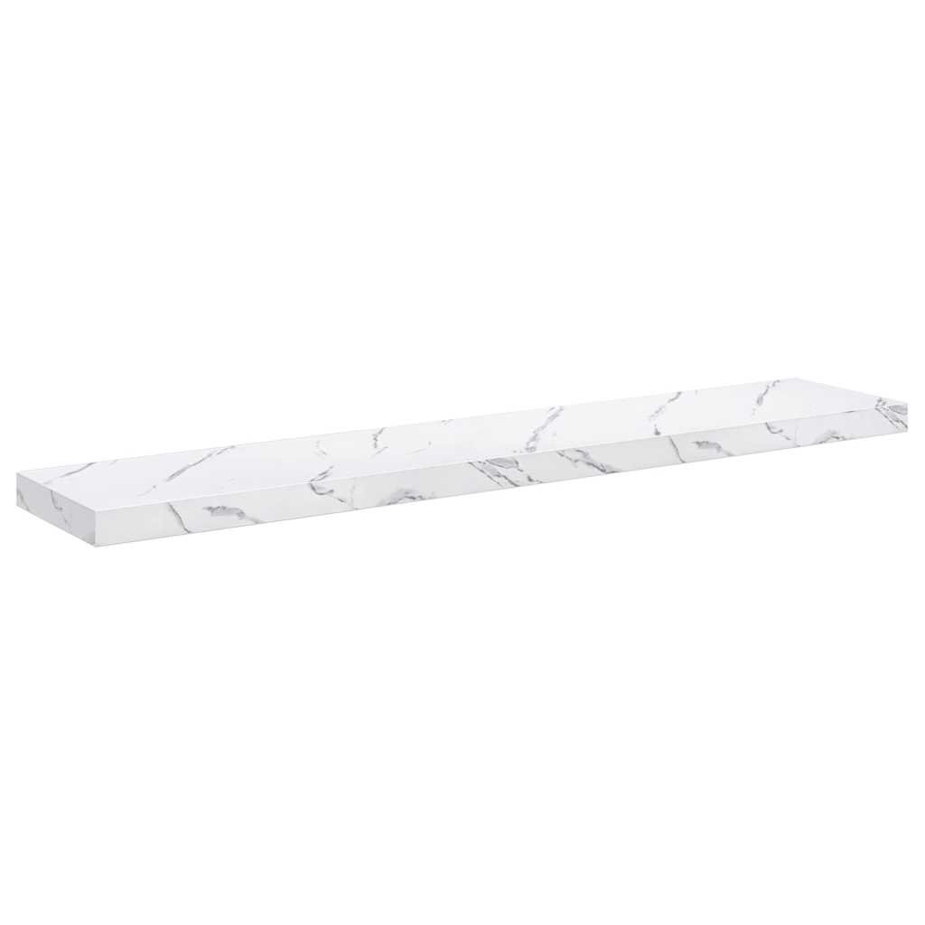 Vägg hylla Väggmonterat Vit marmor 120 x 23,5 x 3,8 cm