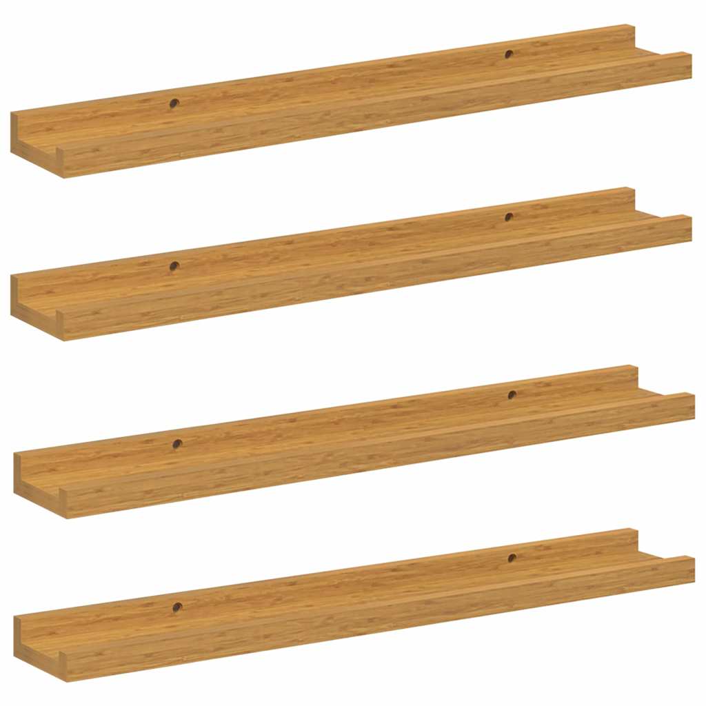Vägg hylla 4 st Beige 60 x 9 x 3 cm Konstruerat trä